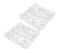Plateau de Congélation en Plastique Blanc 2 Pièces pour Poisson et Fruits de Mer | Structure Empilable, Panier Grillagé pour Congélateur, Usage Commercial et Transport