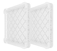 Plateau de Congélation en Plastique Blanc, Lot de 2, Empilable | Panier Grillagé pour Poisson et Fruits de Mer, Usage la Cuisine Pro, Entretien Facile, Grosse Durabilité