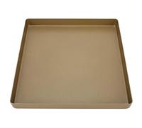 Plateau de Cuisson 28x28x3cm, Plateaux de Four en Alliage D'aluminium Doré de Forme Carrée Plateau de Cuisson Antiadhésif Pain Plateau de Pizza Outil de Cuisson