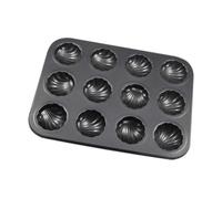Plateau de cuisson en forme de coquille, moule à Madeleine antiadhésif à 12 cavités, moule à gâteau en acier au carbone, plateau de cuisson en forme de coquille, moule à gâteau antiadhésif, plateau à