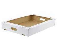 Plateau de cuisson KAPAK pour gâteaux, modèle 30er, blanc, avec poignée, dimensions : 60 x 40 x 8,5 cm
