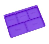 Plateau de de vis Hobby pour l ' entretien, Purple | Cinq compartiments, étiquettes de pièces, aide à l ' organisation flexible de l ' espace de travail