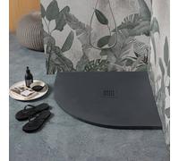 PLATEAU DE DOUCHE ANGULAIRE 90X90 EN RÉSINE ANTHRACITE MUSE