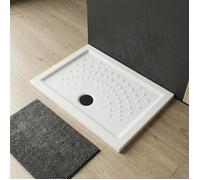 PLATEAU DE DOUCHE EN CÉRAMIQUE BLANCHE H6 100X70 MALTA