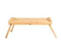 Plateau de lit pliable - Plateau repas pratique avec pieds pour le petit déjeuner au lit ou le canapé | Table de lit stable et polyvalente en bois naturel (l x H x P) : env. 60 x 25 x 30 cm