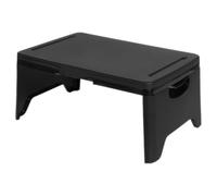 Plateau de Lit Pliable Portable pour Ordinateur, Bureau Noir Rangement | PP Noir, Pieds Rabattables et Compartiment Intégré, Se Range Facilement, Usage Voiture, Pique-niques, Adultes et Joueurs
