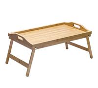 Plateau de lit Table Plateau de petit-déjeuner pliable avec pieds Plateau de petit-déjeuner en bois robuste avec poignées Plateau de nourriture stable pour lit, canapé, manger Plateau de lit 11,8x19,7