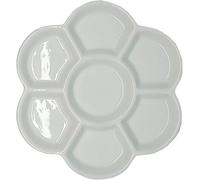 Plateau de palette de peinture aquarelle blanche lavable en céramique pour peinture aquarelle d'artiste palettes et tasses de palette, palettes