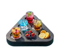 Plateau De Piscine Flottant EVA Avec 6 Compartiments, Boisson Triangulaire | Plateau De Piscine Flottant EVA Avec 6 Compartiments, Support Triangulaire Portable Pour Boissons Et Collations Pour Piscines