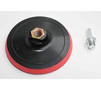 Plateau de ponçage Ø 125 mm pour papier abrasif auto-agrippant avec forme de fente M14 pour perceuses + 25 feuilles de papier abrasif excentrique Ø 125 mm - Grain au choix / plateau de ponçage /