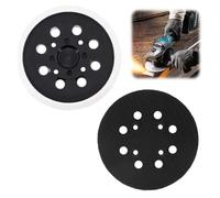 Plateau de Ponçage 125mm compatible avec Bosch PEX 300/400 AE, 8 Trous | Ponceuse Orbitale, Ponceuse Excentrique, Disque Ponçage de Rechange, avec Crochet et Boucle, Tampon de Support en Sable dur