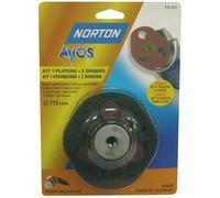 Plateau de ponçage + 5 disques Avos - NORTON - D: 115 mm