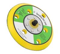 Plateau de Ponçage Pneumatique 5 Pouces M8 à 6 Trous Métal jaune | Support Solide pour Retrait de Matière, Remplacement Rapide des Disques, Prise en Main Contrôlée, Professionnels
