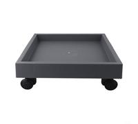 Plateau de pot de fleurs carré avec roulettes | Chariot de pot de fleurs robuste pour extérieur | Base à rouleau mobile pour grandes plantes en pot | Pas de montage nécessaire | Plastique résistant