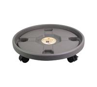 Plateau de pot de fleurs rond mobile avec roulettes - Base anti-fuite, polypropylène de qualité alimentaire, roues résistantes aux rayures, 5 tailles pour pots de 23 cm à 36 cm