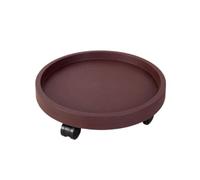 Plateau de Pot de Fleurs Rond Robuste for Maison Extérieure Intérieure | For Jardin, Patio, Bureau, Conception À Fond Souple et Lisse, Sans Rayures, Résistant au Gel(Brown,36cm)