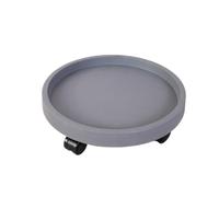 Plateau de Pot de Fleurs Rond Robuste for Maison Extérieure Intérieure | For Jardin, Patio, Bureau, Conception À Fond Souple et Lisse, Sans Rayures, Résistant au Gel(Gray,30cm)