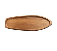 Plateau de pour service en Bois Massif Design Minimaliste - Support Rectangulaire pour Boissons Snacks et Fruits - Décoration Intérieure Chaleureuse(TP07（Large）)