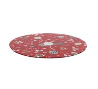 HOME DECO FACTORY - KA0394 Plateau Tournant de Noël - Service de Table Élégant - Pratique pour Fêtes et Dîners - Facile à Nettoyer - Taille 30 cm - Blanc/Rouge