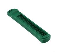 Plateau de rangement compact pour 3 douilles (6,35 mm de long) | Convient aux entraînements de 1/4", 3/8", 1,3 cm, plastique ABS, finition verte, essentiel d'atelier, maintien sûr