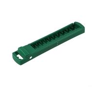 Plateau de rangement compact pour 3 tailles de disque (court 6,35 mm) | Convient aux entraînements de 1/4", 3/8", 1,3 cm, plastique ABS, finition verte, essentiel d'atelier, maintien sûr