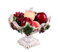 Plateau de rangement décoration raisin, assiette noix bonbons Style Court en porcelaine, plateau panier fruits baies compote collations haut gamme(Lime)