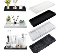 Plateau de rangement en silicone - Plateau de rangement pour éponge d'évier de cuisine, plateau de vanité créatif sans trous, plateau de salle de bain, plateau à bijoux, boîte de rangement pour bijoux