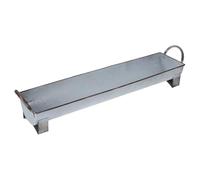Plateau de Rangement Long en Fer, Organisateur de Table Rectangulaire | Forme Bateau Minimaliste avec Poignées Latérales, pour Articles Divers, Pinceaux de Maquillage, Entrée ou Placard