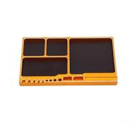 Plateau de rangement magnétique en aluminium pour organiser les vis, écrous, boulons, rondelles et petits outils lors des tâches d'assemblage, de démontage et d'étalonnage (doré)