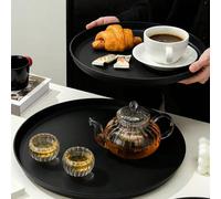Plateau de rangement noir moderne, organisateur de maquillage, parfum et rouge à lèvres, support pour fournitures d'aromathérapie, rangement multifonction, design autoportant, convient pour les gâteau