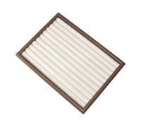 Plateau de Rangement pour Bijoux Rectangulaire Coffret Présentoir Anneaux Boucles d'oreilles Organisateur Bracelet Pratique Vitrine Broches Artistique, Blanc