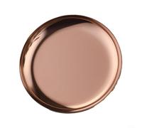 Plateau de Rangement Rond en Acier pour Bijoux, Cosmétiques, Desserts & Petits Objets - Diamètre 10 cm - Alimentaire Résistant - Finition Elégante Placée sous Vide (Or Rose)