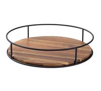Plateau de rangement rotatif de table en bois massif - Organisation facile et accès à 360° 7 pouces