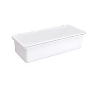 Plateau de rangement transparent pour argenterie - Premium professionnel avec couvercle égouttoir à couverts, organisateur de couverts, récipient de cuisine, tiroir, fourchettes, cuillères, couteaux,