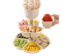 Plateau de Service à 3 Niveaux Plateau Assorti Rotatif à 360 Degrés | Plateaux Alimentaires pour Réceptions Pour Apéritif Fruits Secs Cuisine Restaurant Fête Vacances Festival Légumes Viande