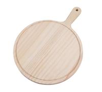 Plateau de Service à Pizza en Bois Rond, Élégant et chic | Plateau, Présentation Soignée, Poignée Facile à Porter, Usage la Cuisine et Salle à Manger