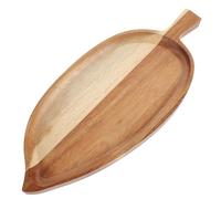 Plateau de Service à Sushis Japonerie en Bois Forme Feuille 60 | Surface Lisse, Base Stable, Présentation de Desserts et Fruits, pour Buffet ou Usage Quotidien