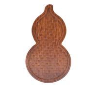 Plateau de service à thé chinois en bois en forme de calebasse, pour la cérémonie du thé,30 x 17,6 cm