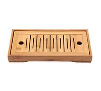 Plateau de Service à thé Mini en Bambou, Assiette à thé Chinoise Gongfu au Design Amovible 2 en 1, Plateau en Bambou écologique pour la Maison et Le Bureau, avec théière et Tasses