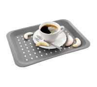 Plateau de service antidérapant - ORION - 33x23 cm - Gris - Antidérapant - Rectangulaire - Bords profilés - Polyvalent