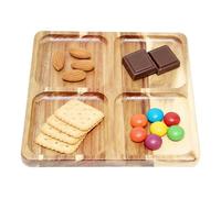 Plateau De Service Avec eurs - Plat Carré pour Buffet et Fêtes | Plat é pour Légumes et Hors-d'Œuvre | pour Apéritif Sushi Fruits Snacks Desserts Gâteaux Maison Restaurant