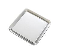 Plateau De Service Carré En Acier Inoxydable 23x23 cm, Plat De Présentation Pour Buffet, Apéritifs Et Grillades