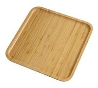 Plateau de service carré en bambou robuste et léger 30 x 30 x 1.5 cm