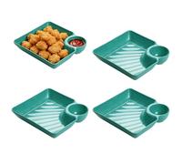 Plateau de Service Compartimenté - Antidérapant Moderne de Qualité Alimentaire | Plateau repas portable, plat à grignotage,Pour maison, restaurant, fêtes, repas, fromage, raviolis,