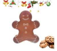 Plateau de Service de Noël | Bonhomme D'Épice Et Bonhomme Neige Fêtes,Plateau de Service pour Fêtes avec Couvercle,pour Biscuits Bonbons Dessert Fromage Fruits Charcuterie Chocolat Maison Restaurant