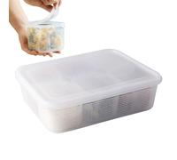 Plateau de service divisé | 6 compartiments et passe au micro-ondes | Récipient de rangement pour aliments divisés,Pour les fêtes Cuisine Armoire Garde-manger Viande Légumes Noix et Salade