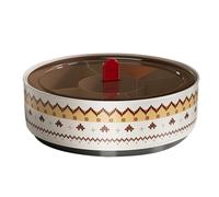 Plateau de service divisé avec couvercle - Récipient rétro rotatif divisé avec 5 compartiments, plateau de boîte à goûter, plateau pour anniversaire, événement en plein air, voyage, fruits