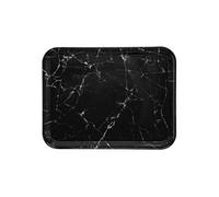 - Plateau de Service Effet Marbre "Mela" 43cm Noir