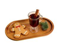 Plateau de service en bois - Assiette d'angle arrondie en bois, plateau de table basse | Accessoire de présentation alimentaire multi-usage adapté aux collations, fruits, desserts, buffet, petit