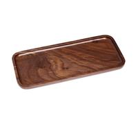 Plateau de Service en Bois de Noyer, Plateau Décoratif et Apéritif pour Table, Comptoir, Plat en bois pour Café, Thé, Rectangulaire